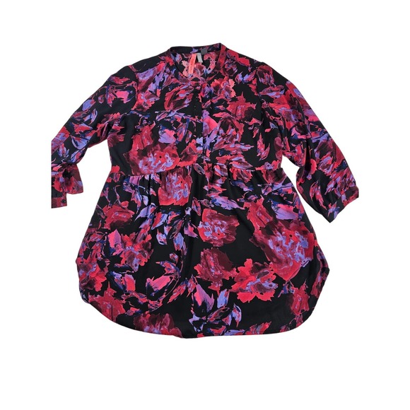 Eight Sixty for A Pea in the Pod floral maternity blouse size large EUC - Picture 3 of 8